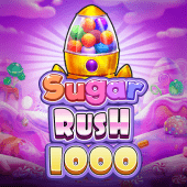 Sugar Rush 1000 game cover with candy cluster theme